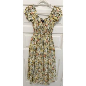 Danielle Bernstein Floral Midi Dress size medium